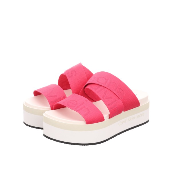 Calvin Klein Pantolette/Sandalette Weiß/Pink