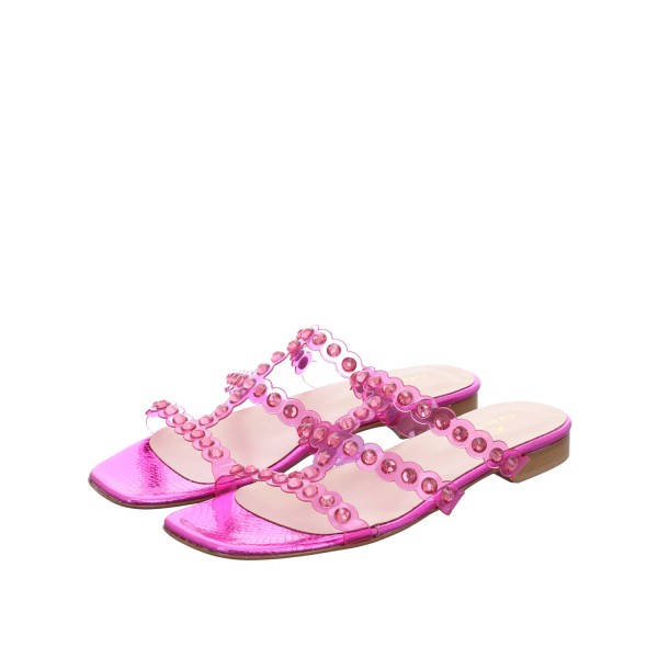 Gero Mure Pantolette Pink Strass